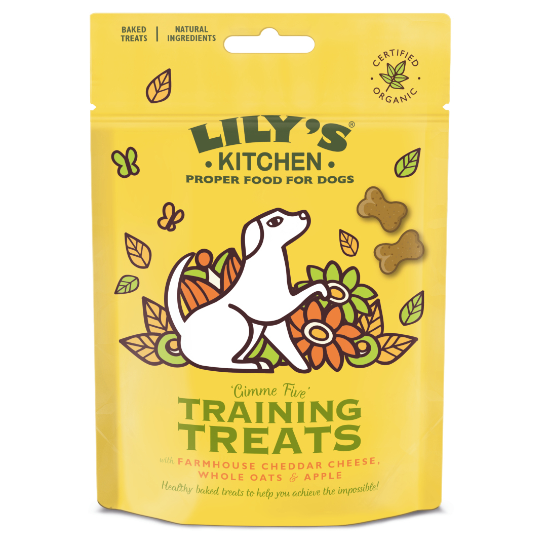 LILY'S KITCHEN Biscoitos BIO para cão de treino com maçã e queijo - 80g