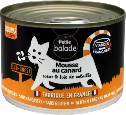 Pâtée pour chat Made in France - Mousse Volaille et au Foie