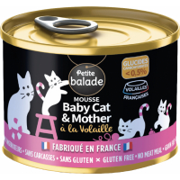 PETITE BALADE Mousse Mother & Baby Cat mit Geflügel für Kätzchen - 200g