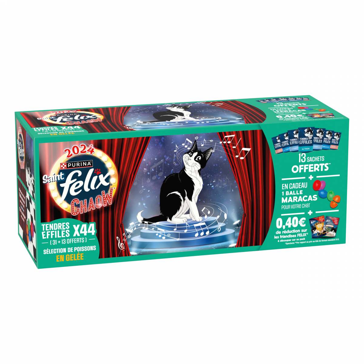 Felix Tendres Effilés en gelée 24 x 85 g pour chat