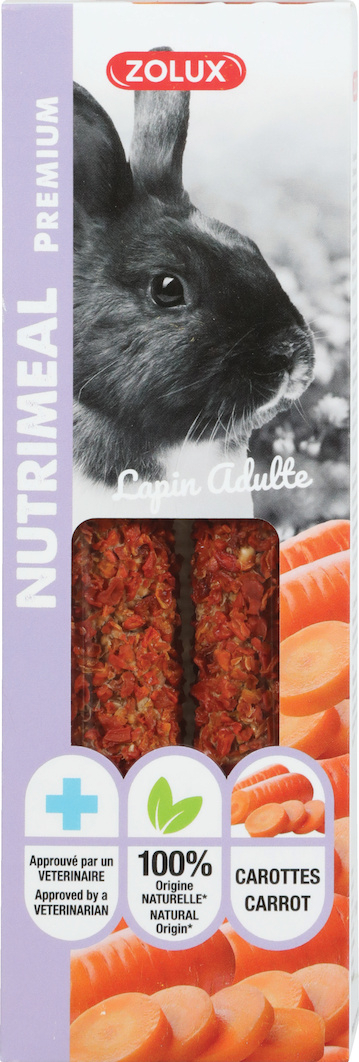 Bastoncini di coniglio premium Nutrimeal con carote (x2)