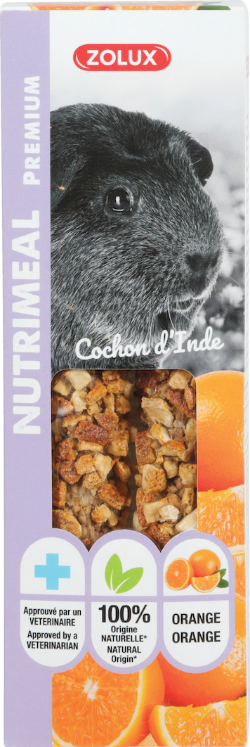 Bâtonnets premium Nutrimeal pour cochon d'inde à l'orange (x2)