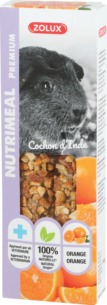 Bâtonnets premium Nutrimeal pour cochon d'inde à l'orange (x2)