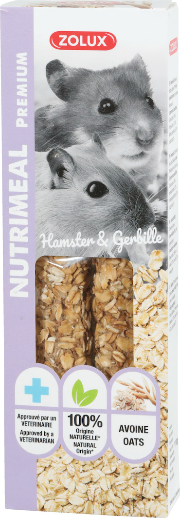 Bastões premium Nutrimeal para hamster / gerbil com aveia (x2)