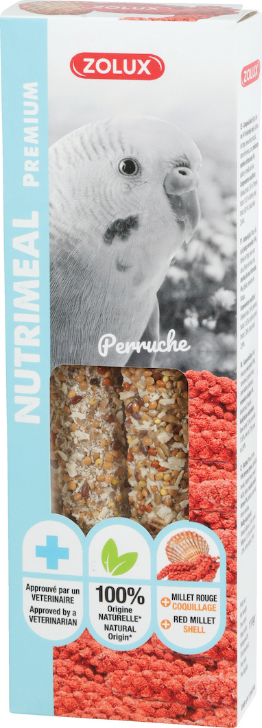 Nutrimeal Barritas premium para periquitos con mijo rojo (x2)