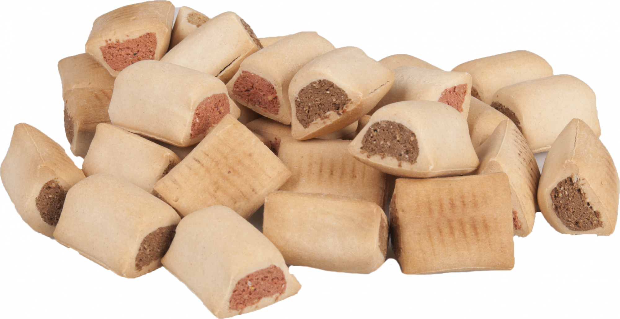 Biscoitos redondos recheados com carne para cães Formato 10kg