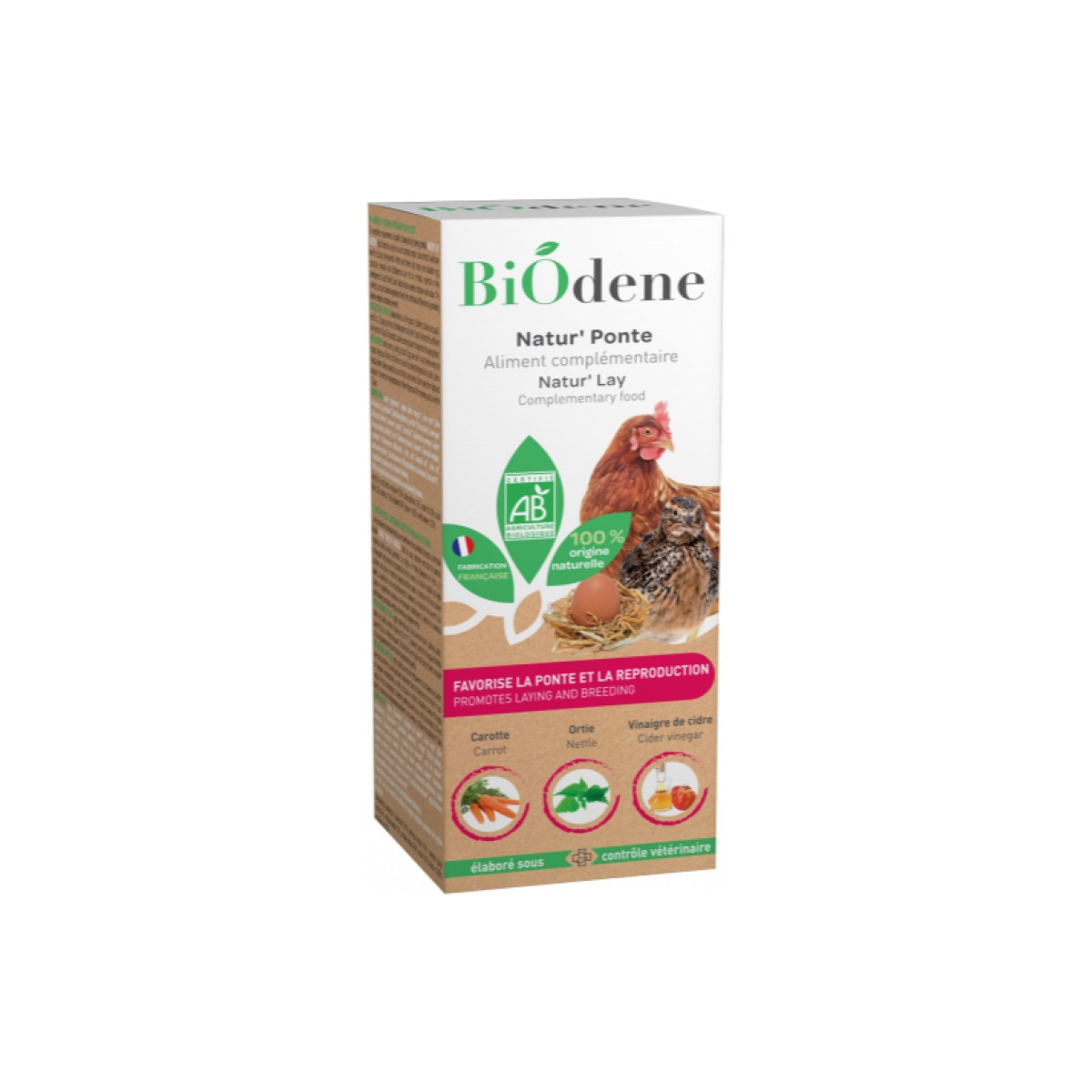 Biodene Natur'Ponte Aliment complémentaire pour animaux de basse-cour