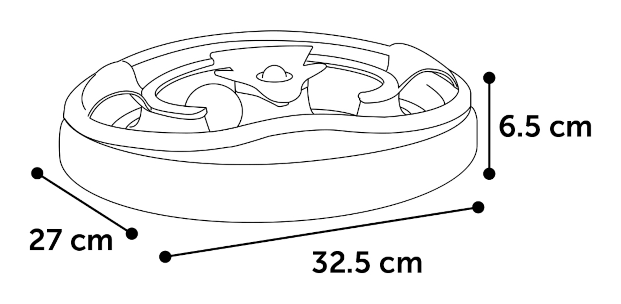 Jouet chat Circuit ovale design avec balle Shilo