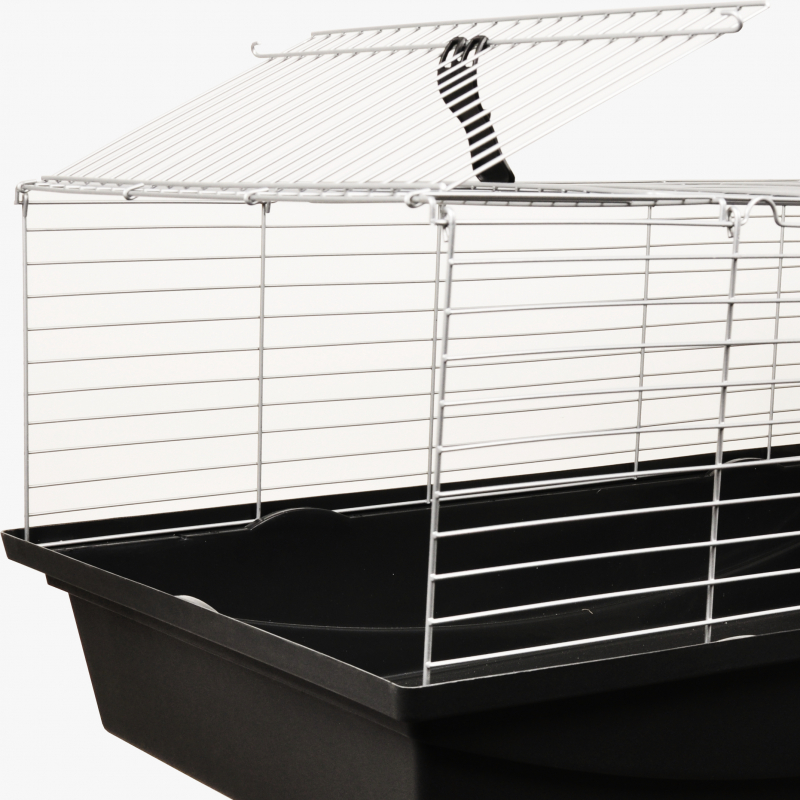 Cage noire pour lapin et cochons d'inde - EPPO - 100cm