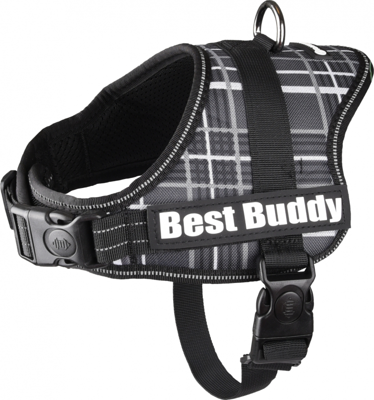 Harnais pour chien Best Buddy Pluto - Noir - plusieurs tailles disponibles