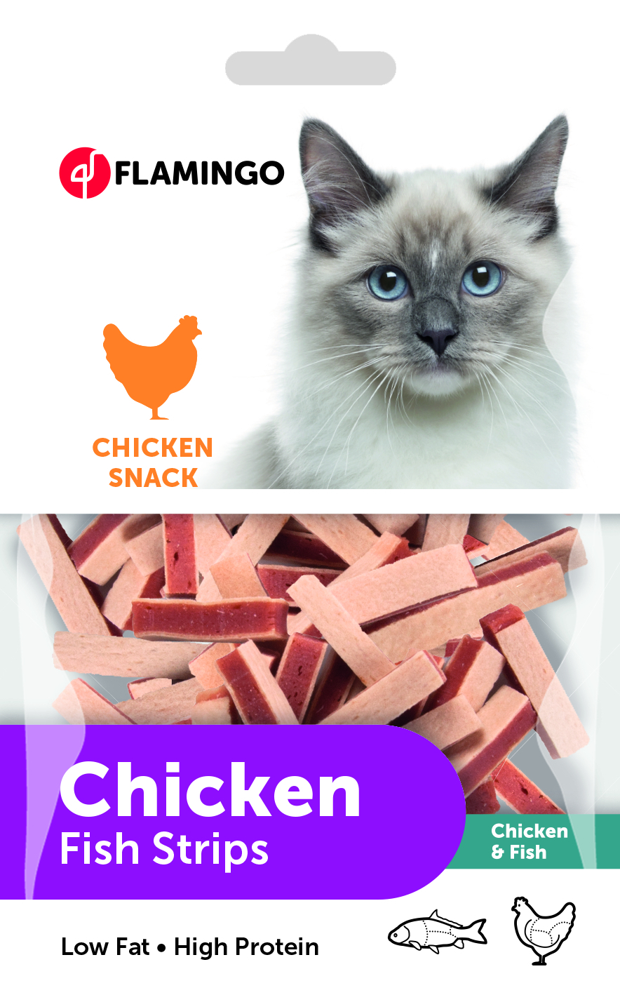 HAPKI Snack de frango e peixe sem adição de açúcar e sem glúten para gatos