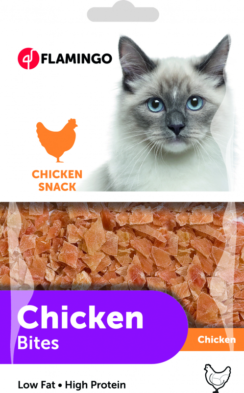 Friandise pour chat HAPKI Bouts de poulet - sans sucre et sans gluten - 85gr