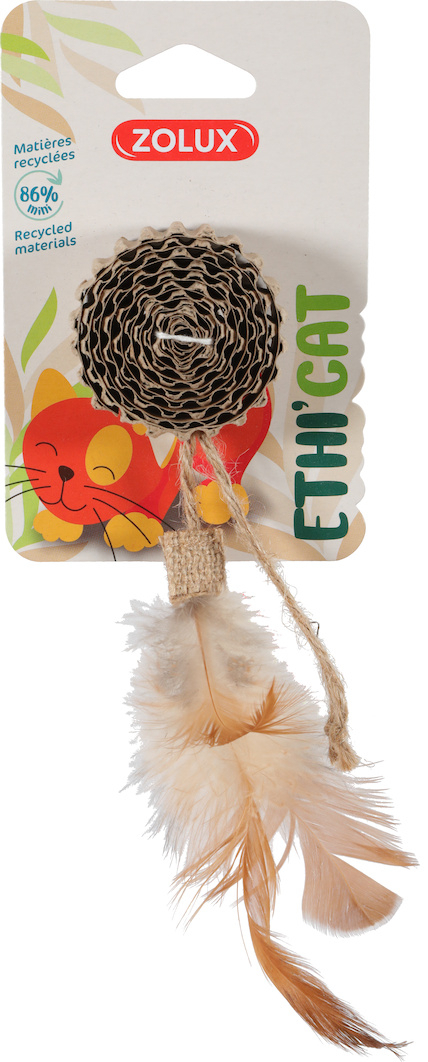 ETHI'CAT Spielzeug aus Pappe und Federn für Katzen – mehrere Modelle erhältlich
