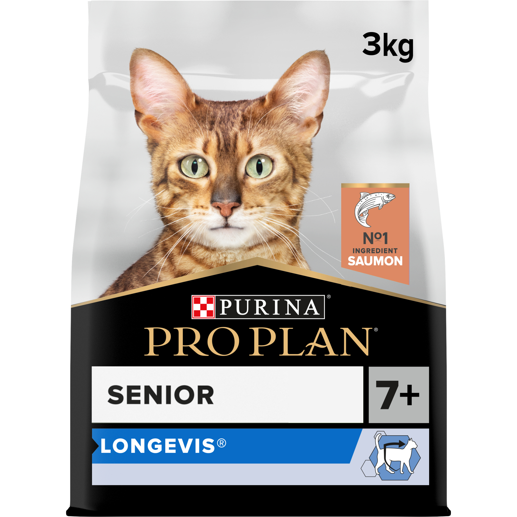 PURINA PRO PLAN Original Senior Longevis - Alimento seco para gato adulto sénior de salmão