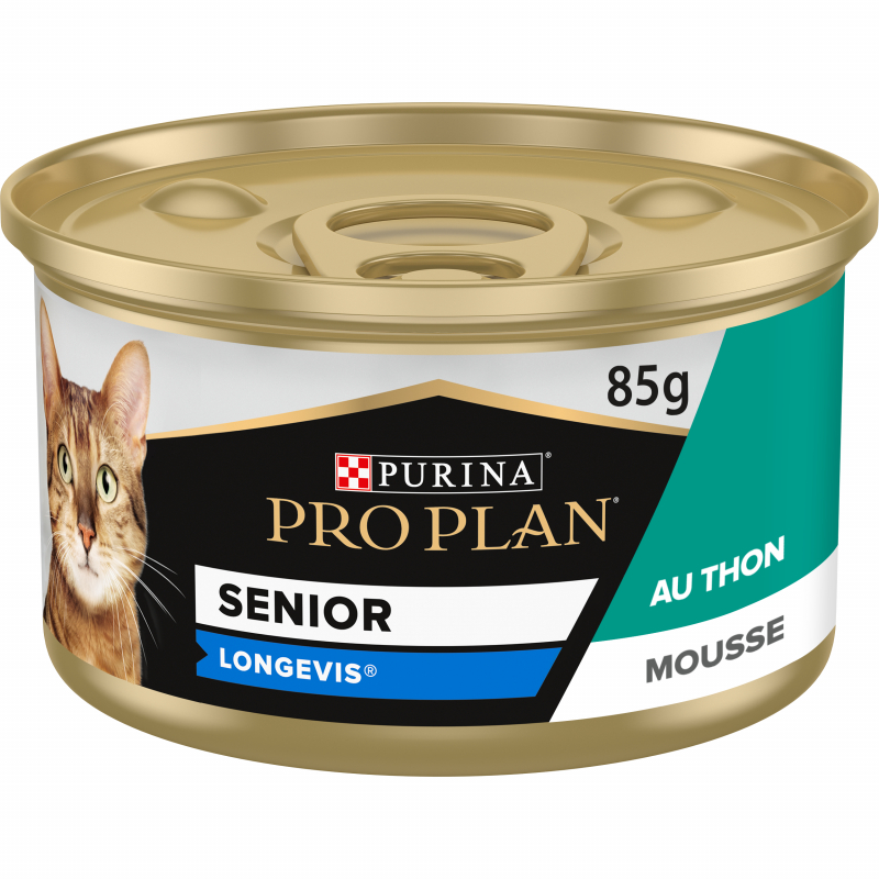 PRO PLAN Adult 7+ Mousse au thon en boîtes pour chat senior