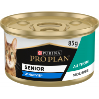 PRO PLAN Adult 7 + comida húmeda para gatos senior con atún
