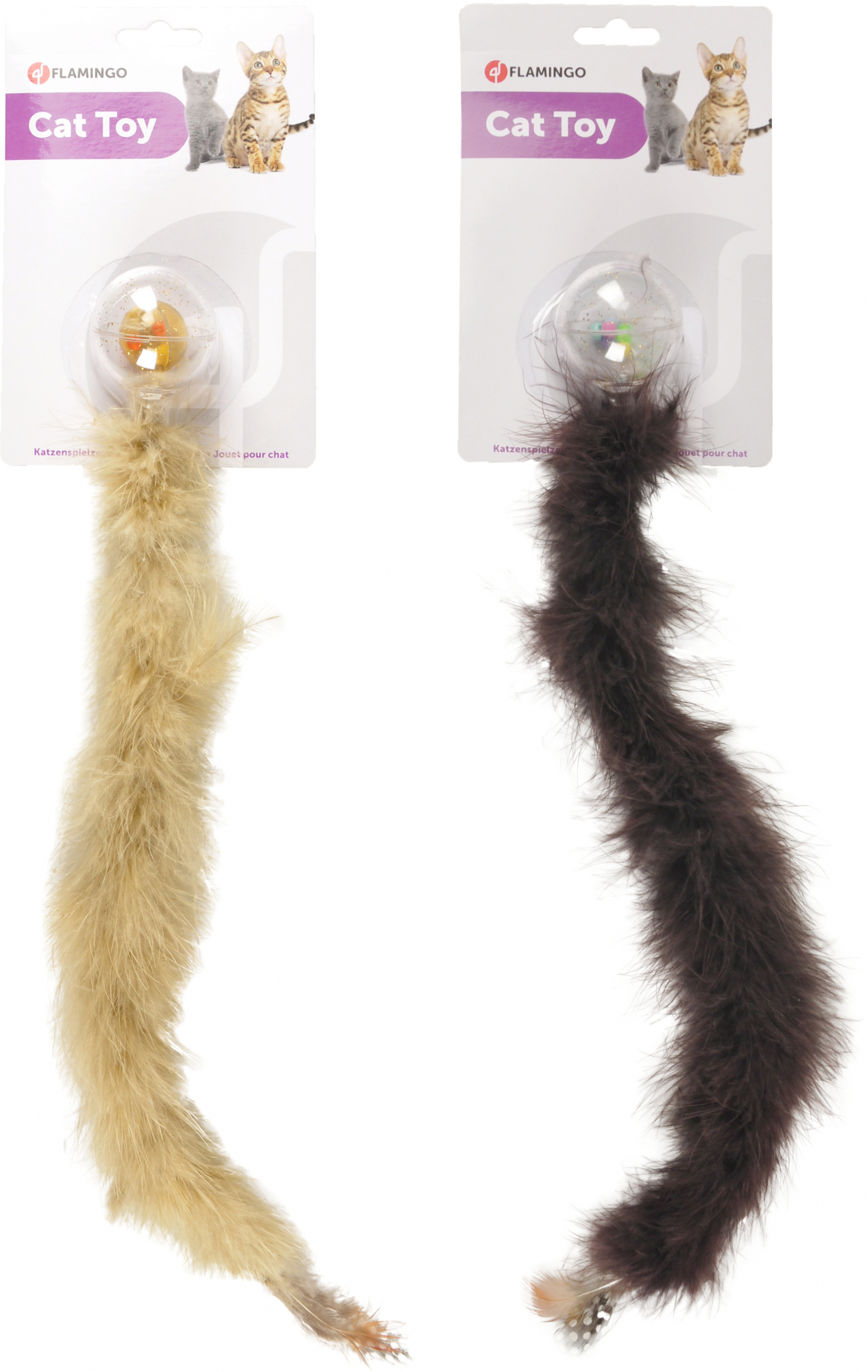 Tanzendes Boa-Spielzeug mit Ball und Glocke für Katzen – Farbe je nach Verfügbarkeit
