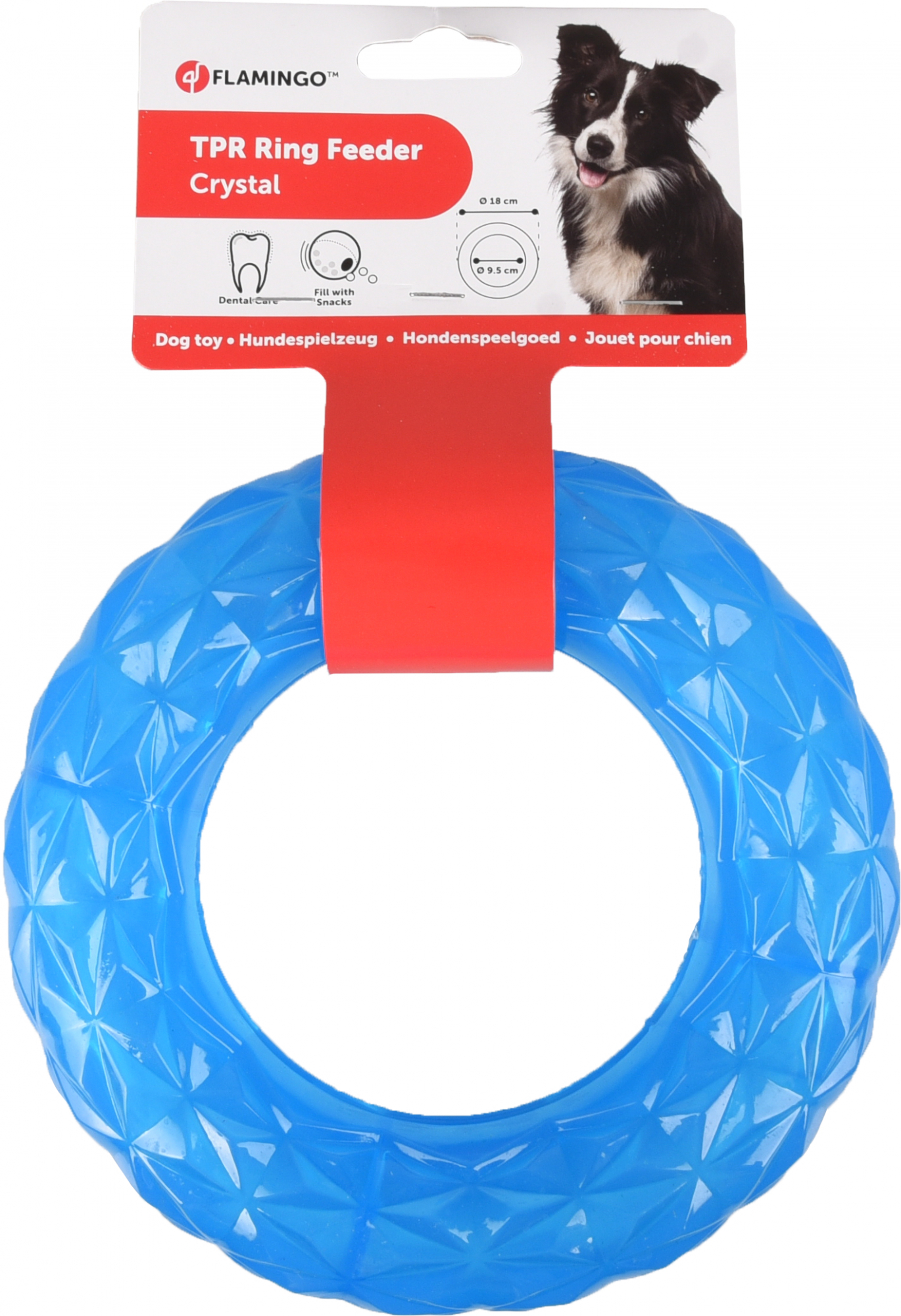 Brinquedo anel de gluseimas Crystal em TPR para cão - vários tamanhos disponíveis