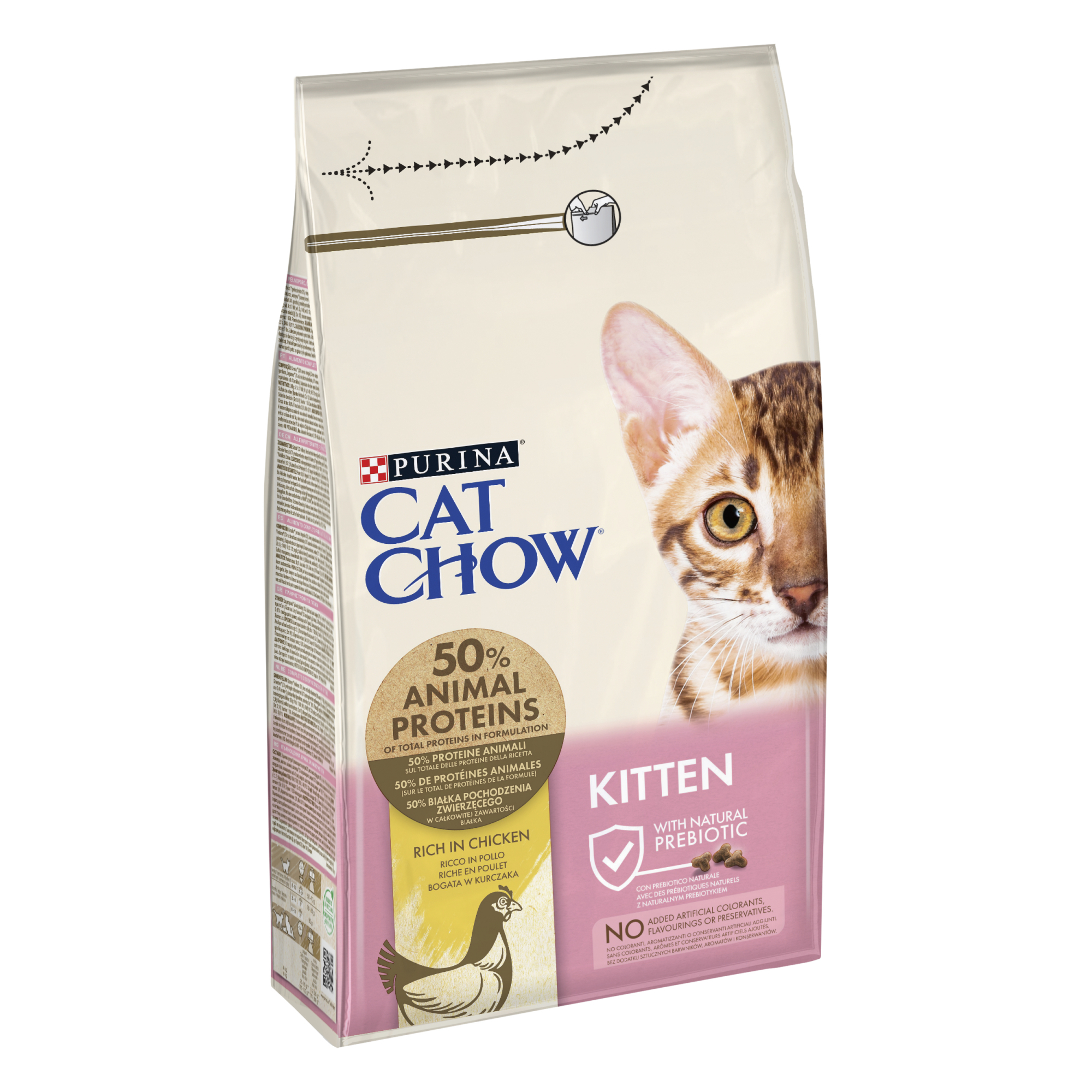 CAT CHOW para gatitos con pollo
