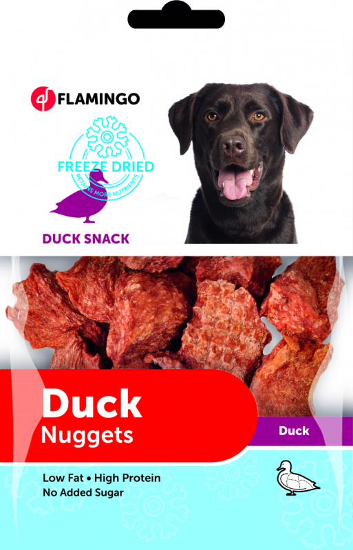 Friandises Nuggets de canard lyophilisés sans sucres ajoutés pour chien