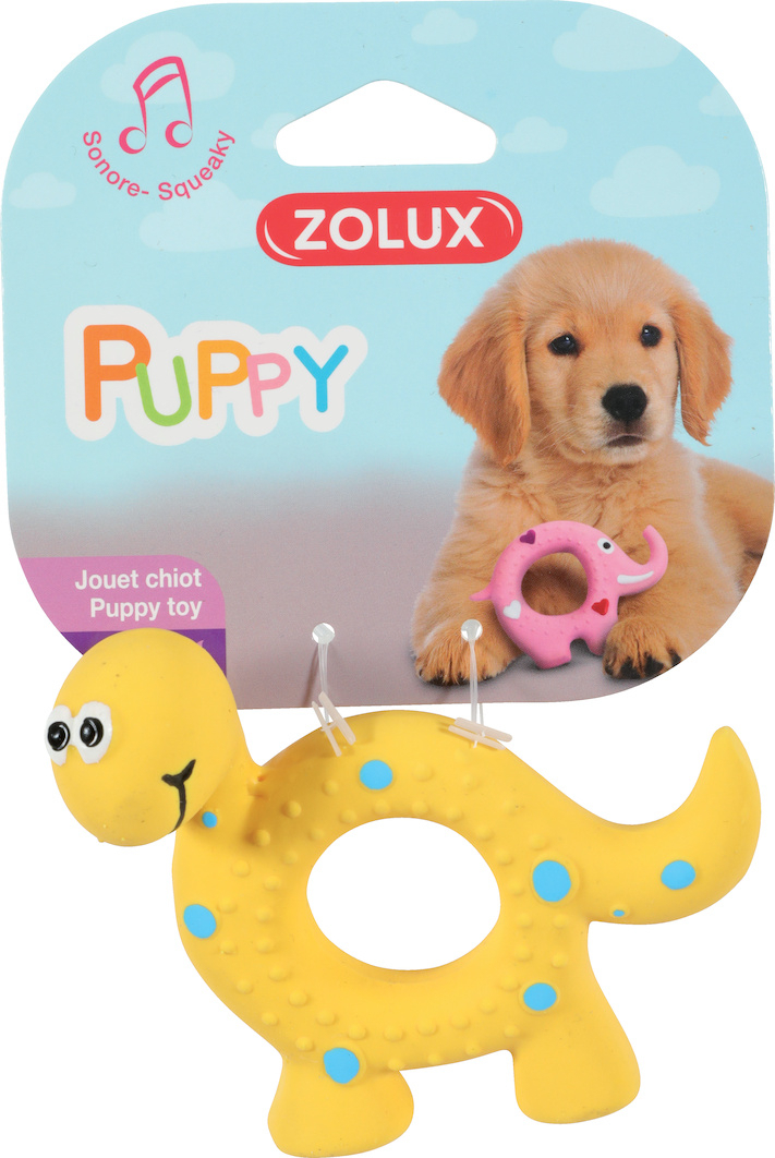 Jouet latex Dino sonore pour chiot 