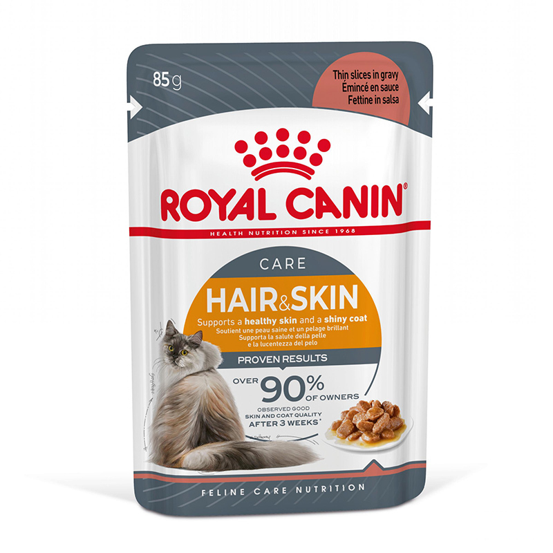 Royal Canin Hair & Skin Sauce Pâtée en sauce pour chat adulte