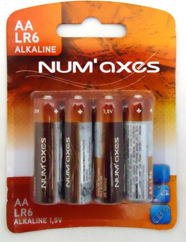 Pack of 4 1.5-V AA LR06 Alkaline Batteries
