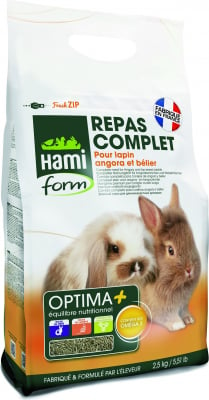 Hamiform Optima + Repas complet lapin angora et bélier