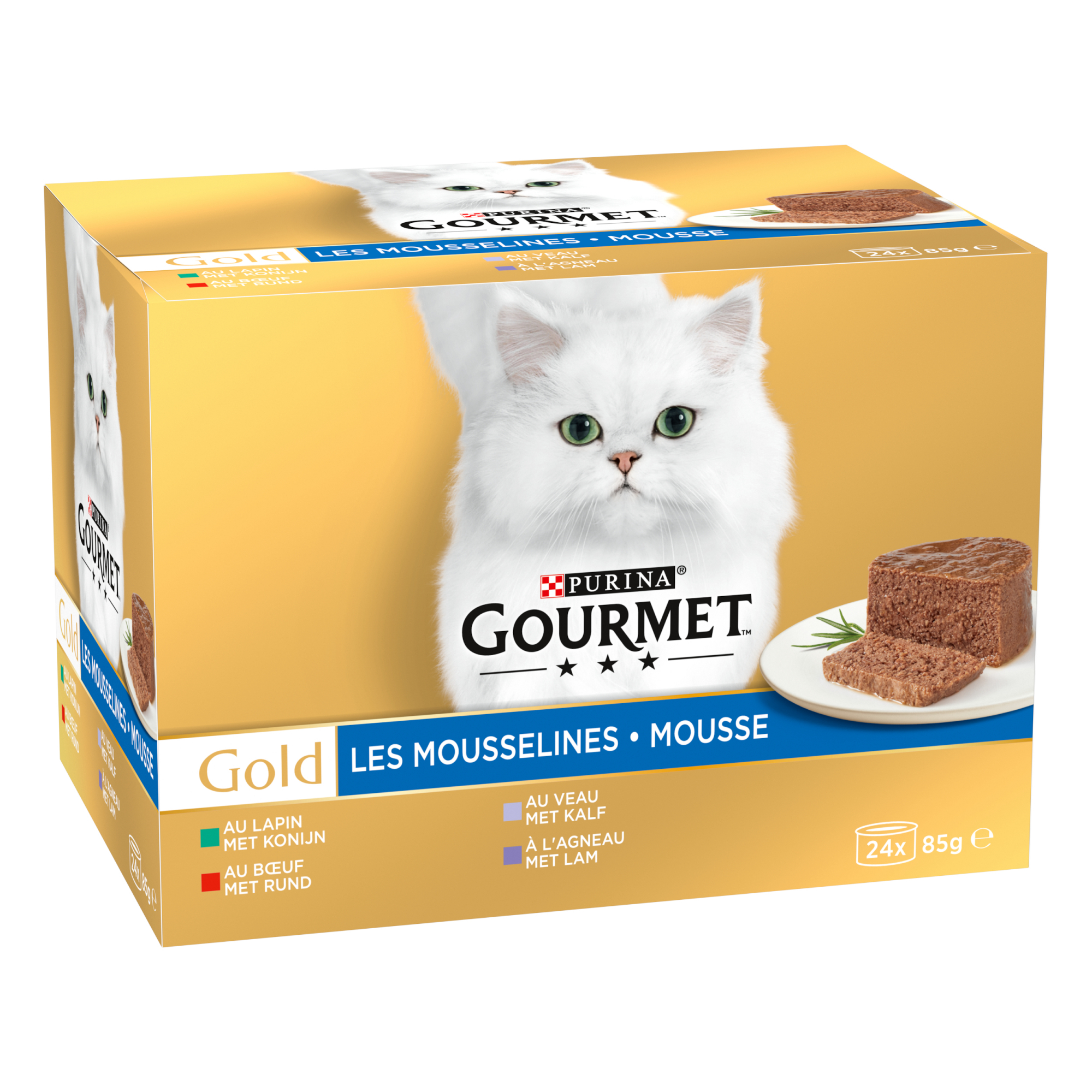 GOURMET GOLD Mousse voor volwassen katten