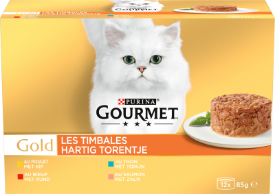 GOURMET GOLD Les Timbales comida húmeda para gatos Pack mega 12x85g
