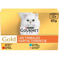 GOURMET GOLD Les Timbales pour chat adulte 12x85g