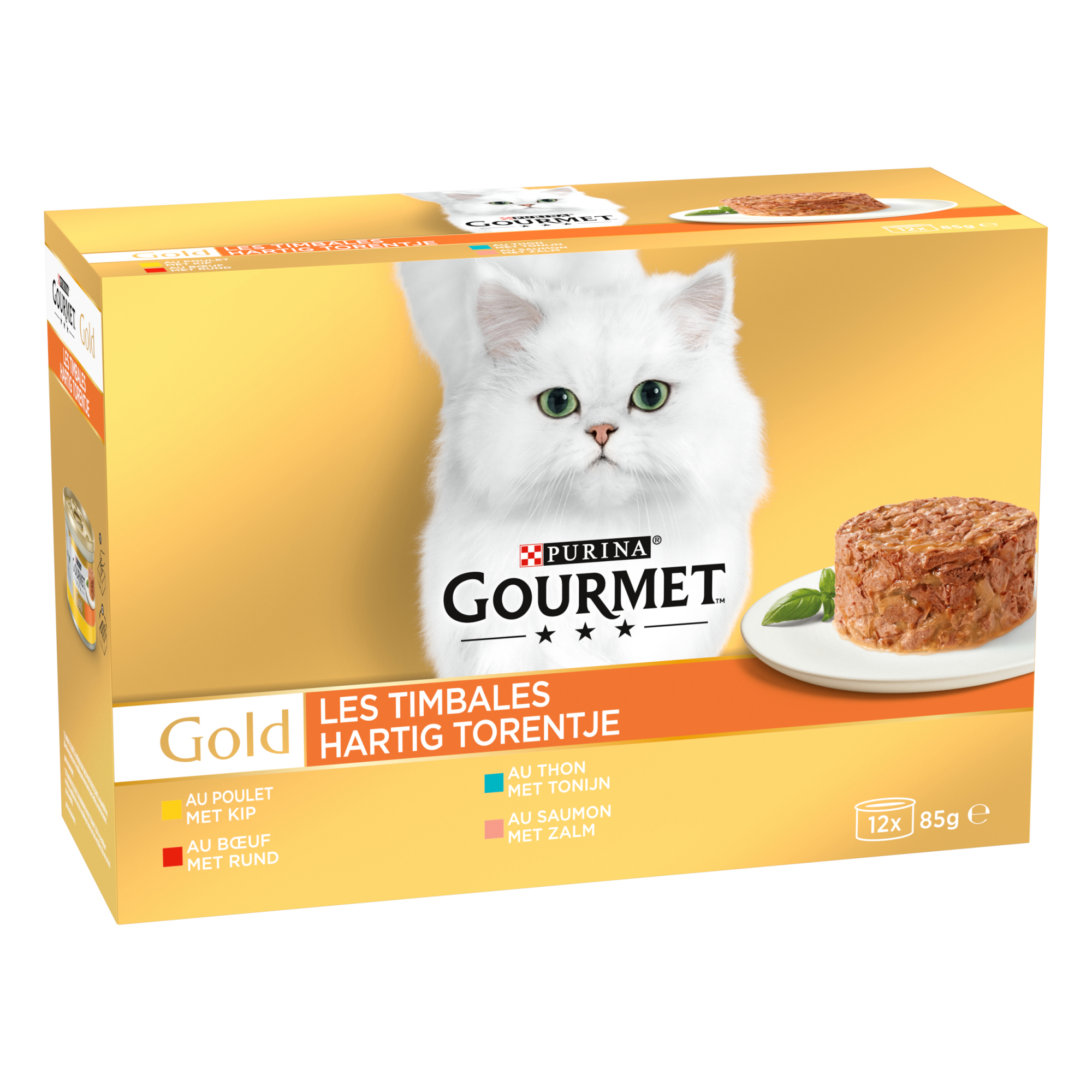 GOURMET GOLD Les Timbales comida húmeda para gatos Pack mega 12x85g