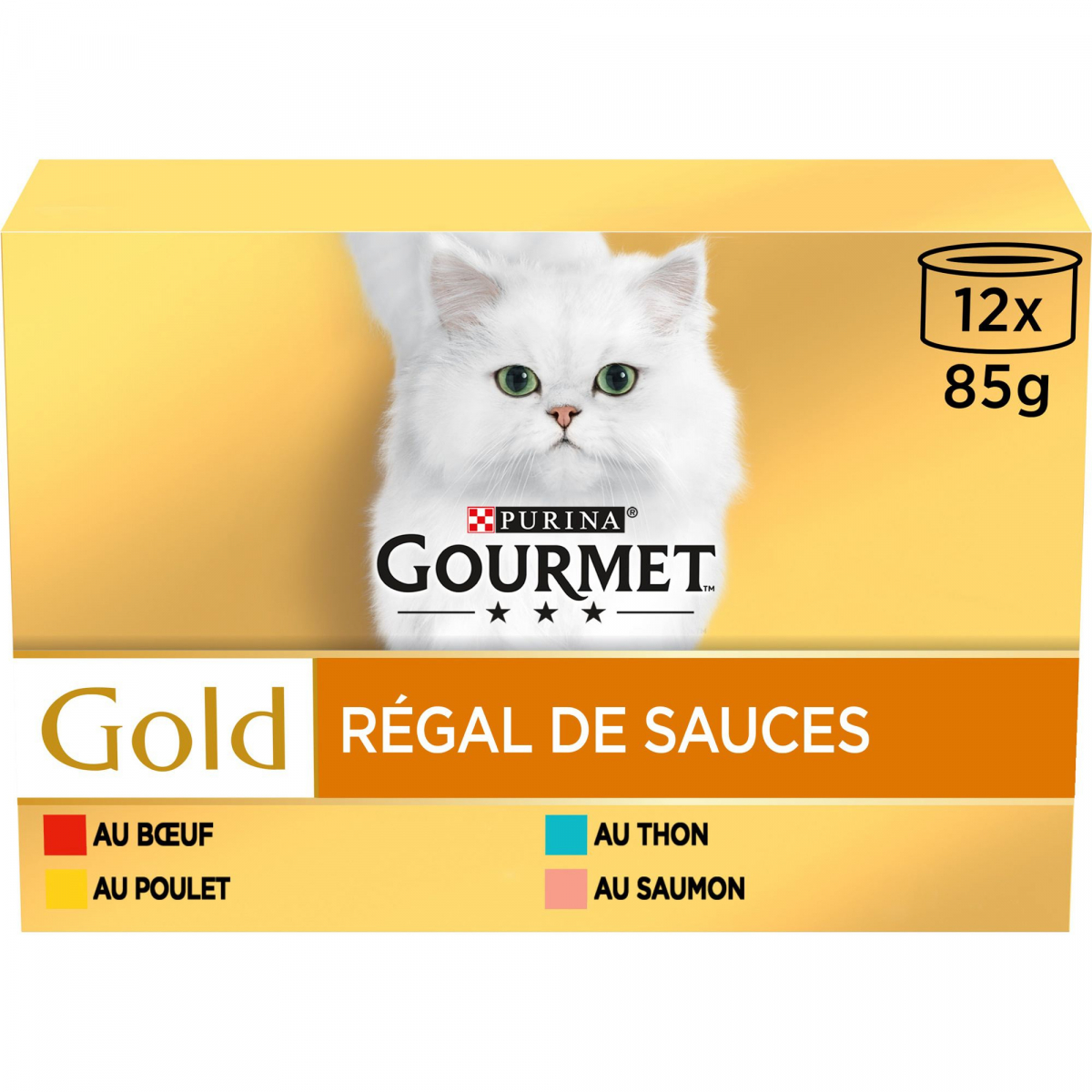GOURMET Gold Pâtée Régal de Sauces - Pour chat adulte - 12 x 85 g