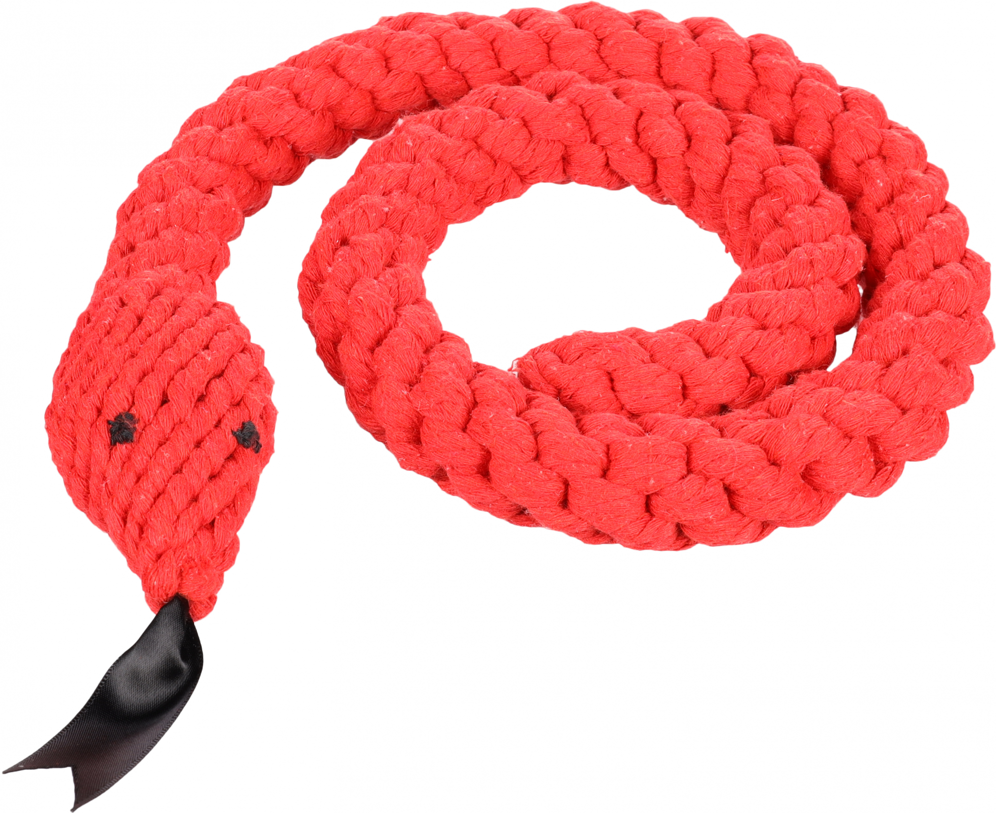 Strapazierfähiges Hundespielzeug Schlange aus gewebter Baumwolle