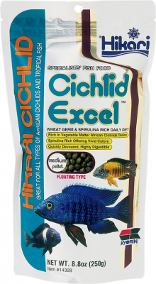 Nourriture premium pour cichlidés herbivores Hikari Cichlid Excel Mini