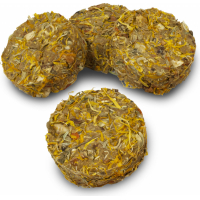 JR FARM Grainless herb rolls Marigold - Banaan 80g voor dwergkonijnen en knaagdieren