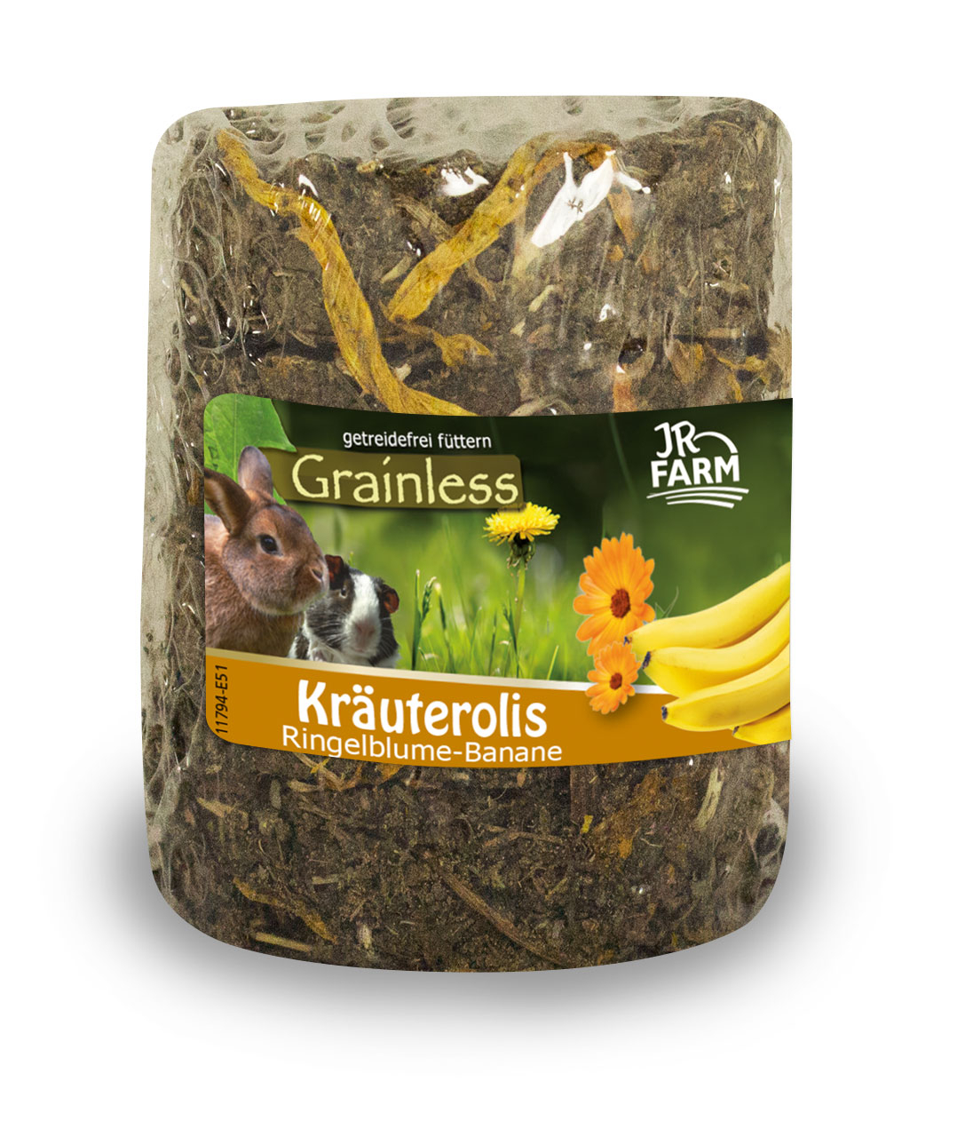 JR FARM Grainless herb rolls Marigold - Banana 80g per conigli nani e roditori
