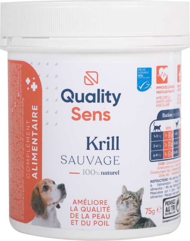 Krill sauvage, améliore la qualité de la peau et du pelage QUALITY SENS