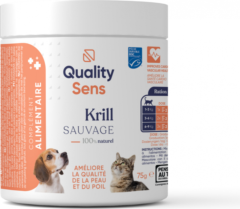 Krill salvaje, mejora la salud de la piel y el pelaje QUALITY SENS