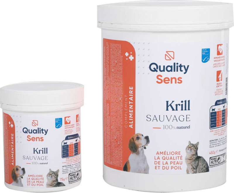 Krill salvaje, mejora la calidad de la piel y el pelaje QUALITY SENS