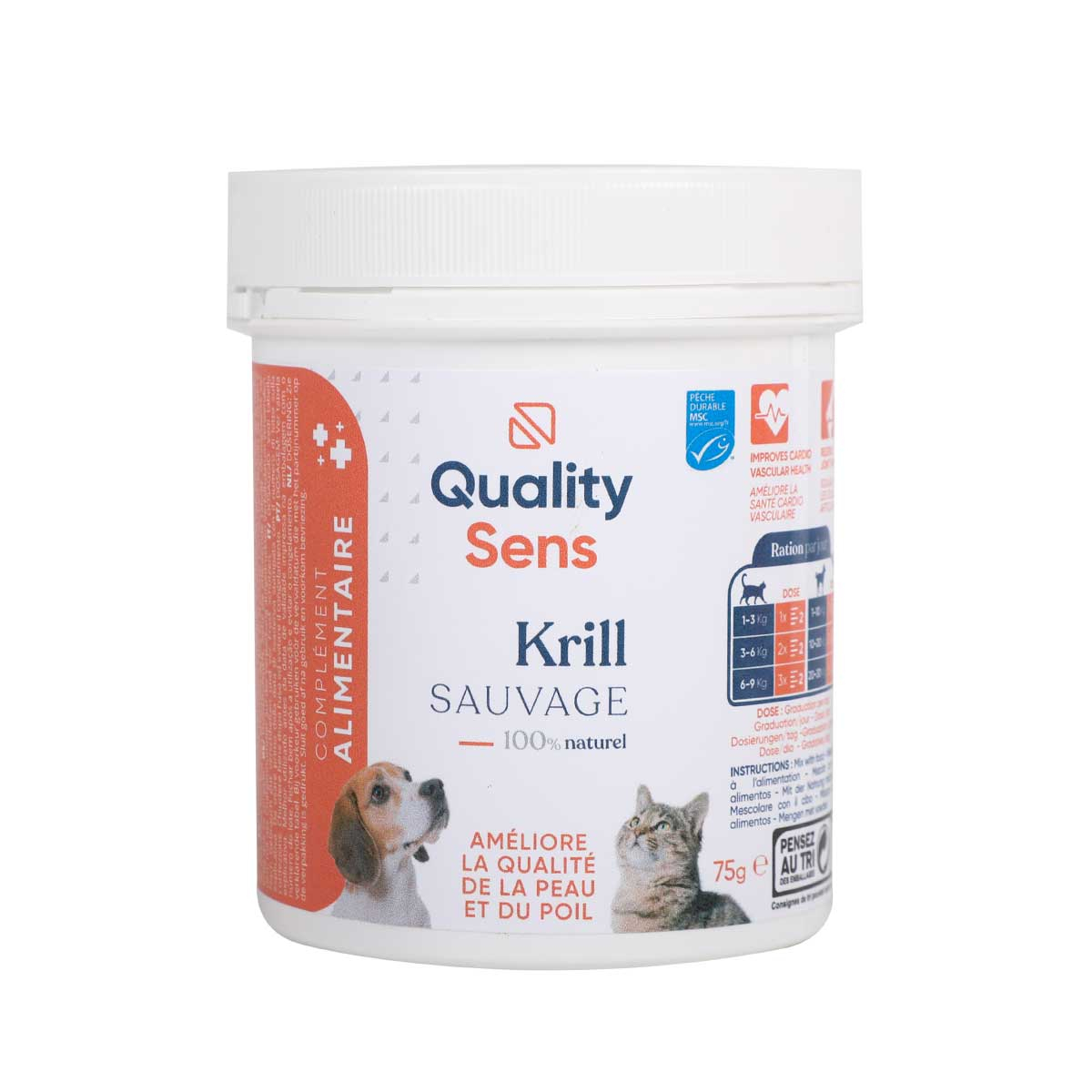Wilder Krill, verbessert die Haut- und Fellqualität QUALITY SENS