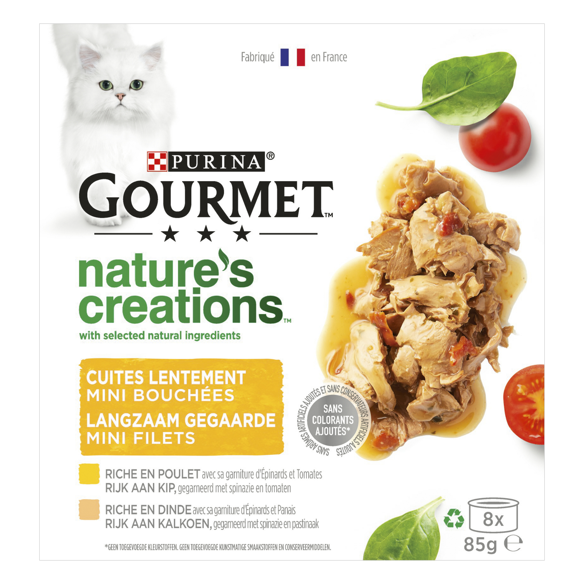 GOURMET Nature's Creation Multipack Mit Huhn und Truthahn – Mini-Häppchen für ausgewachsene Katzen
