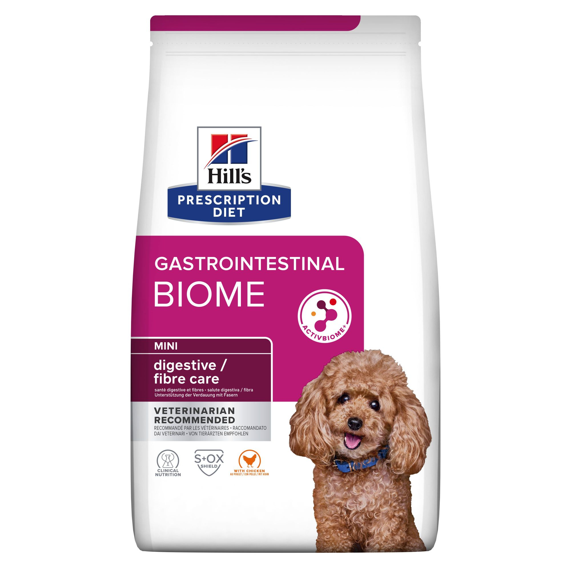Hill's Prescription Diet Gastrointestinal Biome Mini croquetes para pequenos cães de frango