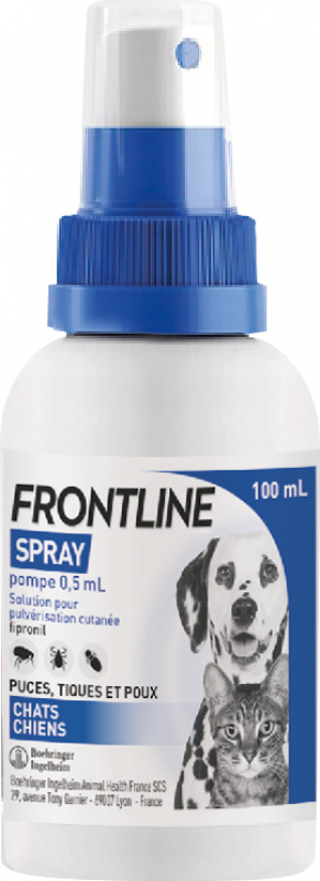 formule Blauw lied FRONTLINE Spray tegen vlooien en teken bij honden en katten
