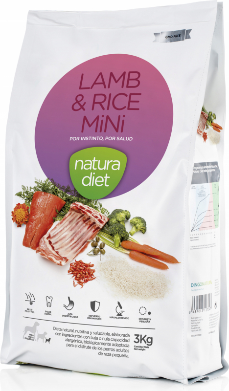 NATURA DIET Lamb & Rice Mini pour Chien Adulte de petite taille