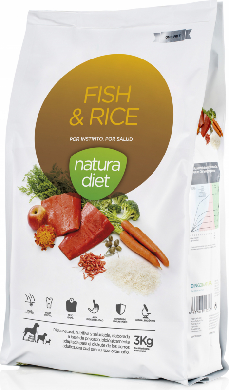 NATURA DIET Fish & Rice pour Chien Adulte au Saumon