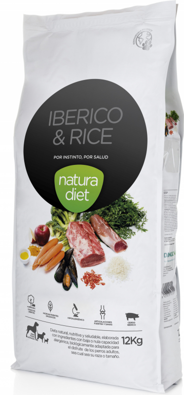 NATURA DIET Ibérico & Rice pour Chien Adulte