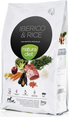 NATURA DIET Ibérico & Rice pour Chien Adulte