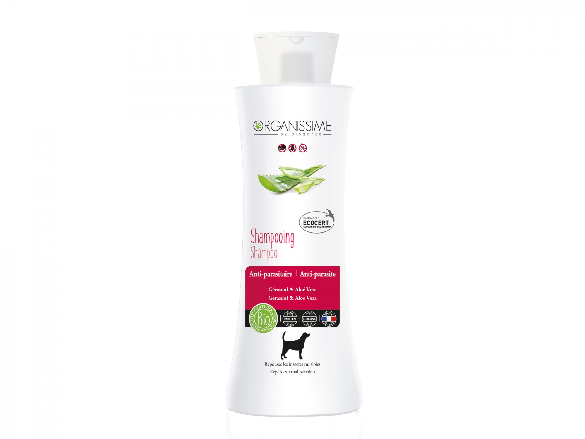 Shampoing Antiparasitaire ORGANISSIME pour chien