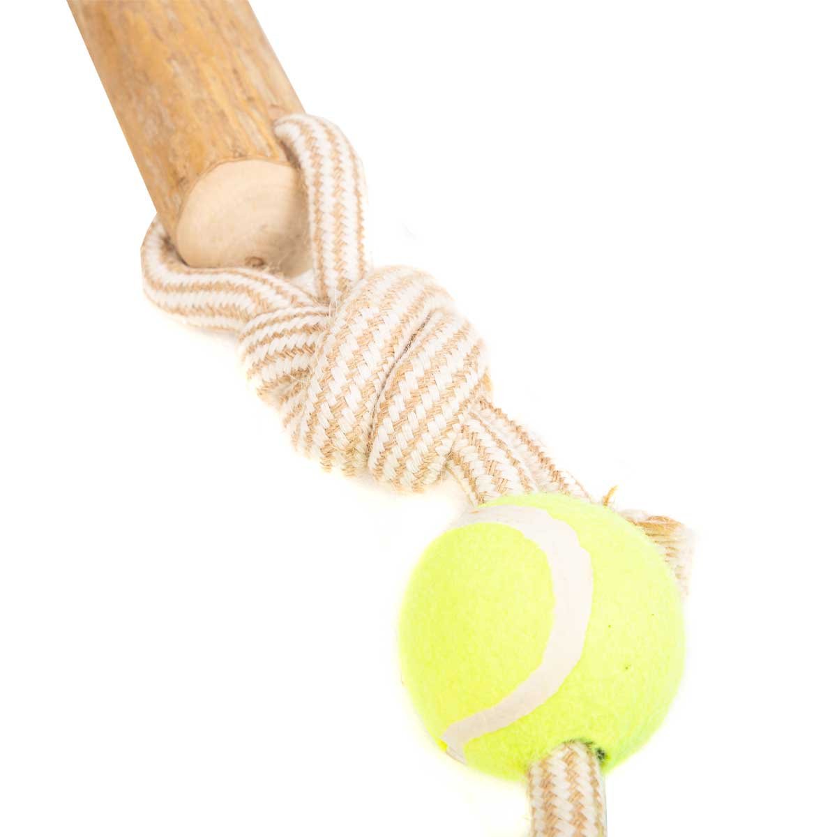 Juguete de cuerda para perros con pelota y palo de café DAILYS
